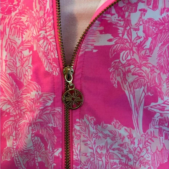 Lilly Pulitzer UPF 50+ Skipper Popover Anniversary Toile Pink XS - Picture 4 of 4